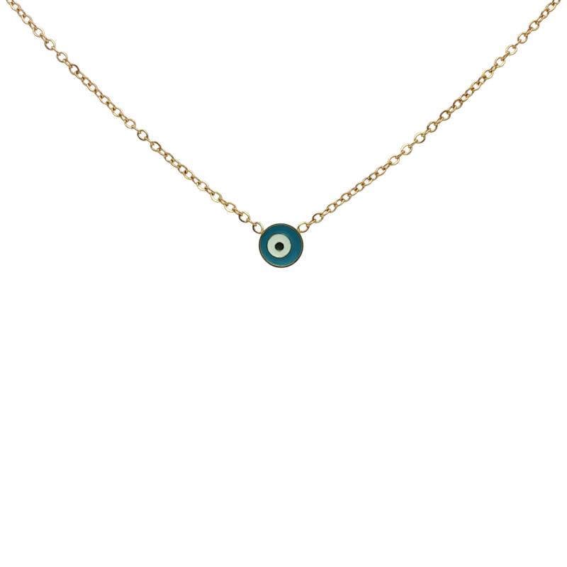 Tiny Blue Eye Necklace