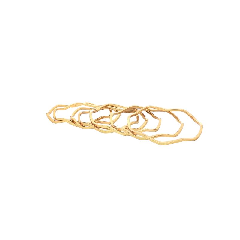 7pcs Gold Waves bangle 