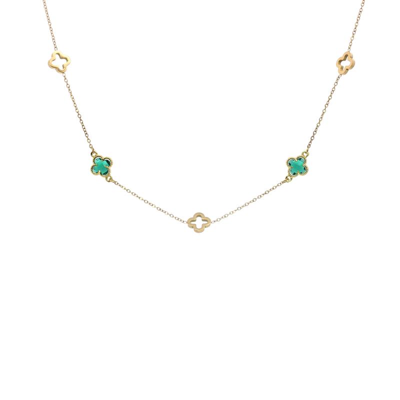 Tiny Multi Colored Clubs Necklace