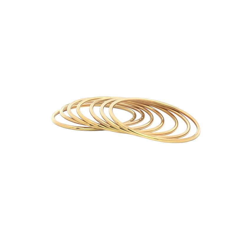7pcs Gold Thin Bangles