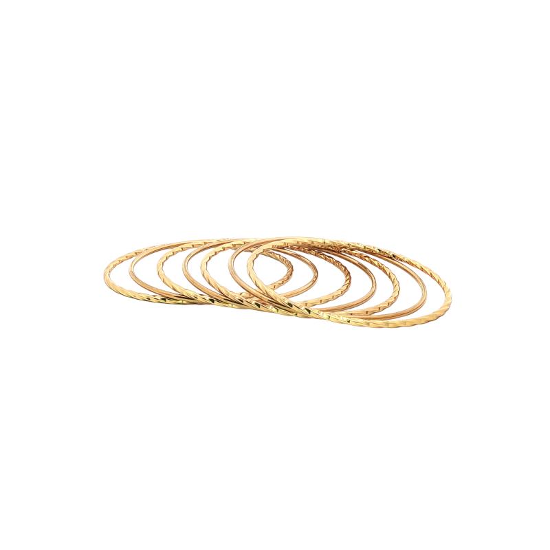7pcs Plain twisted bangle