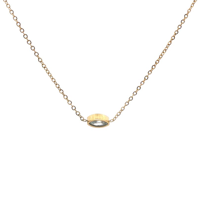 White Stone - Semi Oval Shape