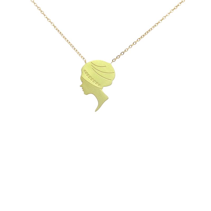 Golden Head Necklace