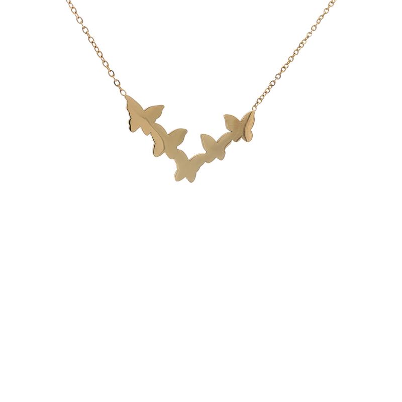 Butterflies V Shape Necklace