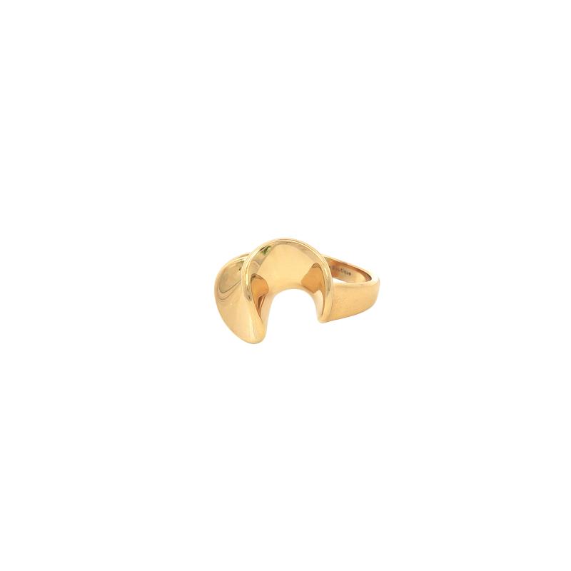 Golden Wave Fold Ring