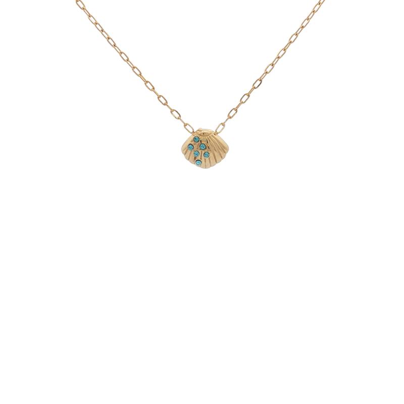 Six Stone Shell Pendant Choker