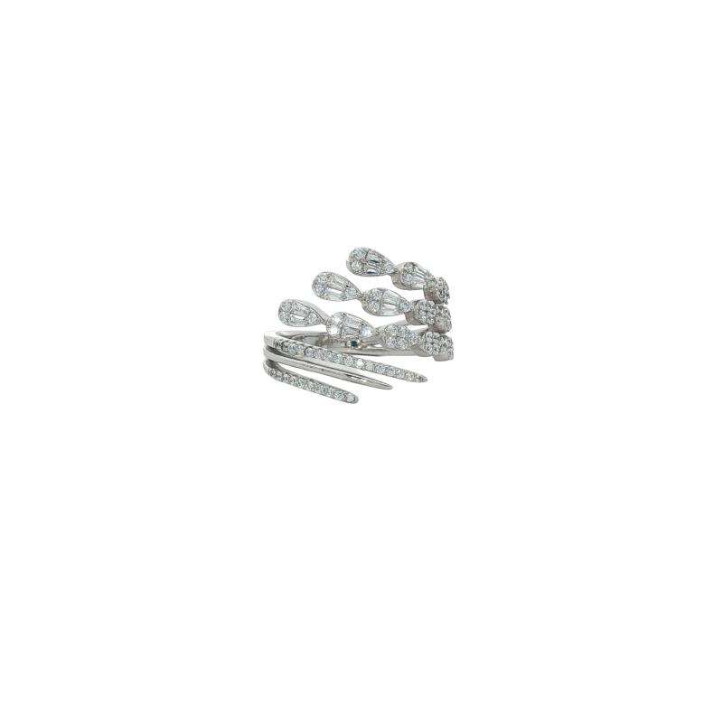 OS Triple Pear Head tail Ring 