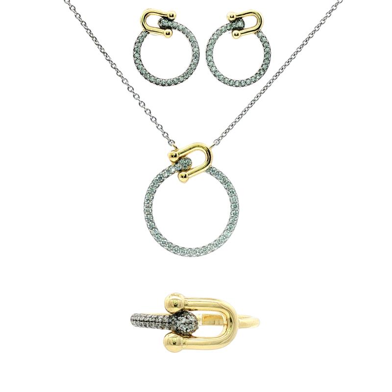 OS Set FS Ring W Golden Buckle Link