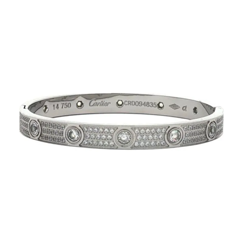 CAR Love Full Stone  3 Row Bangle 