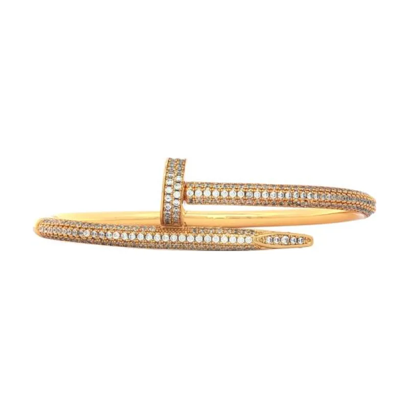 CAR Half Full Stone Juste Nail Bangle
