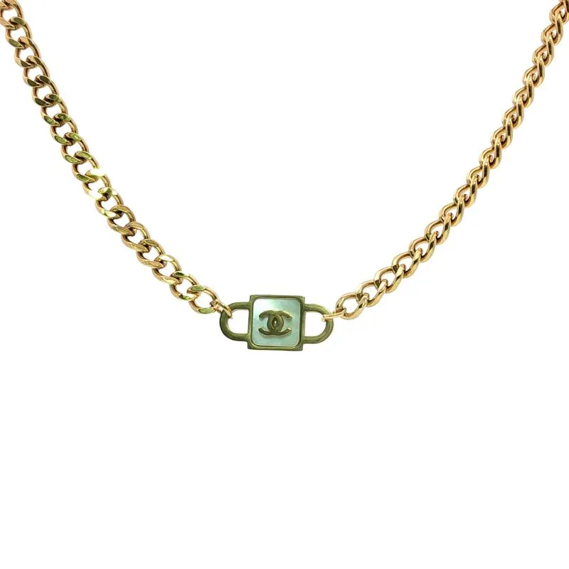 Chan - Pearl CC Chain Necklace