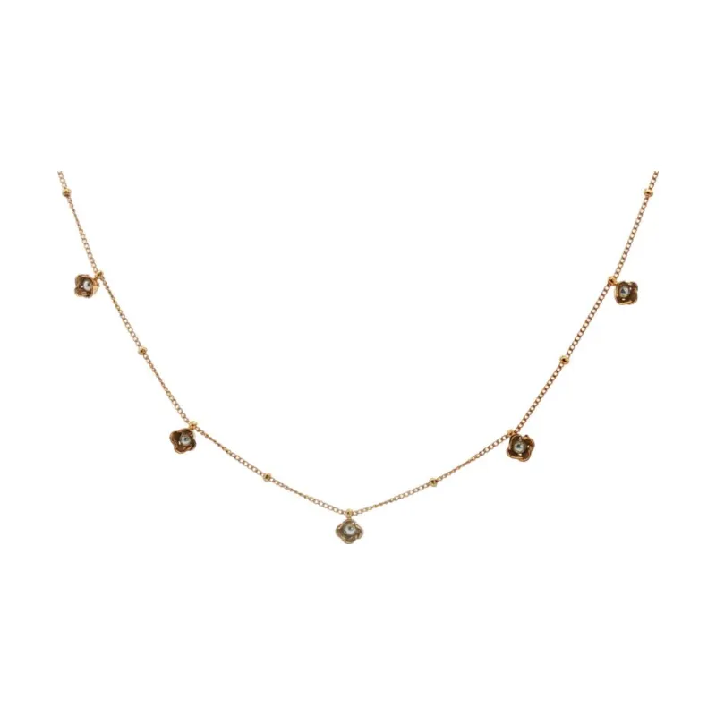 Centre Pearl Blooming 5 Flower Choker