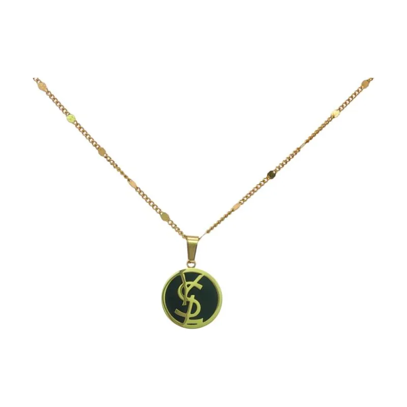YSL - Logo Circle Necklace
