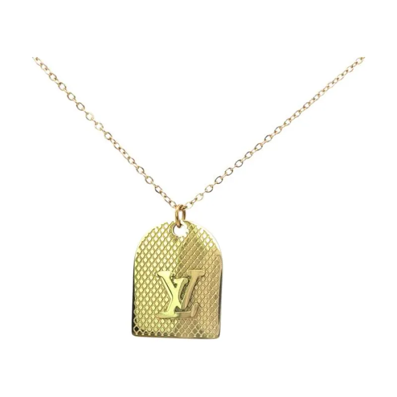 L&V - Logo Tablet Necklace