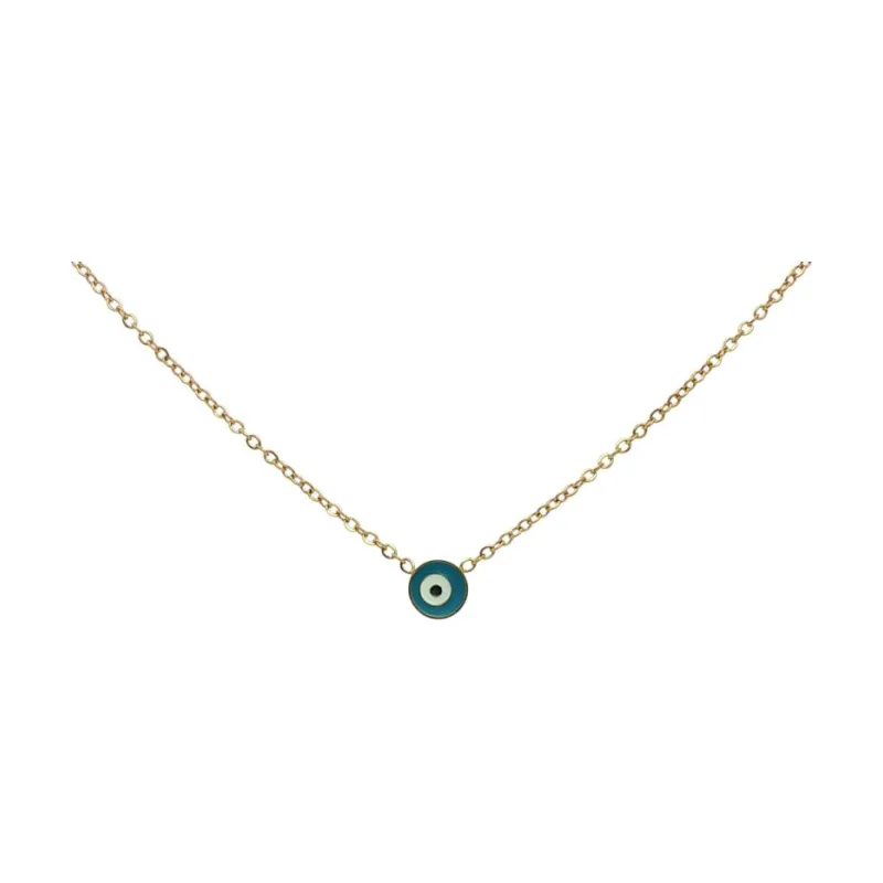 Tiny Blue Eye Necklace