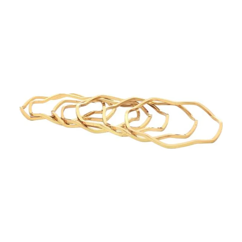7pcs Gold Waves bangle 