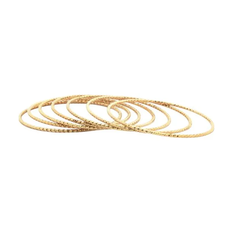 7pcs Delicate Crafted Thin Bangles