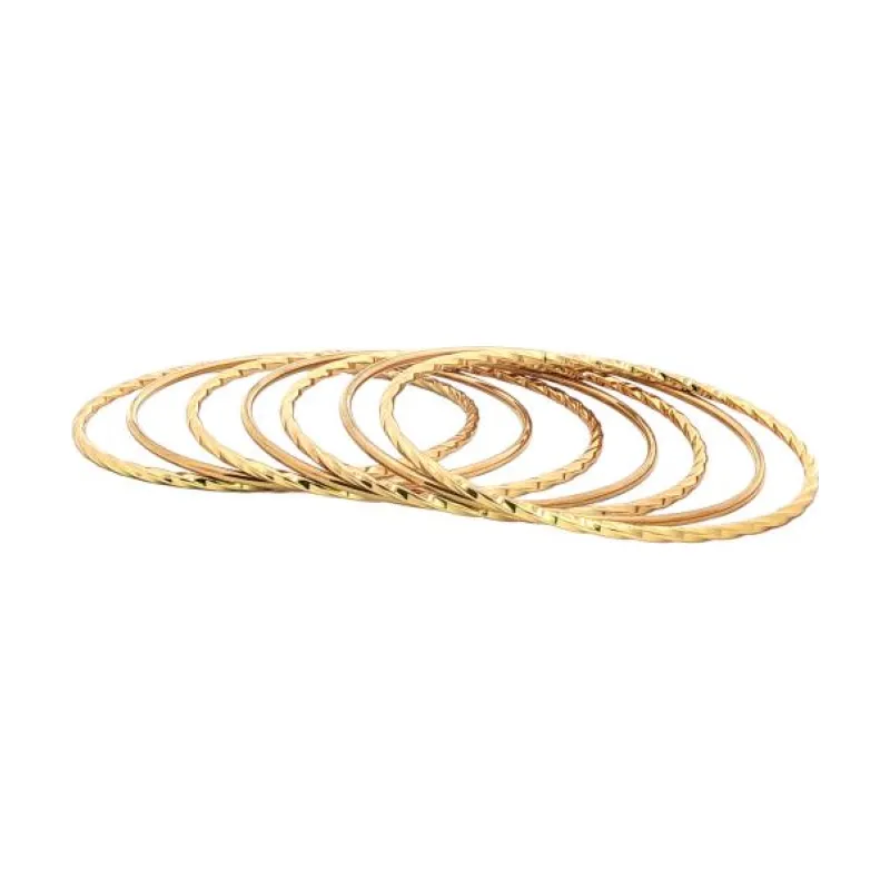 7pcs Plain twisted bangle