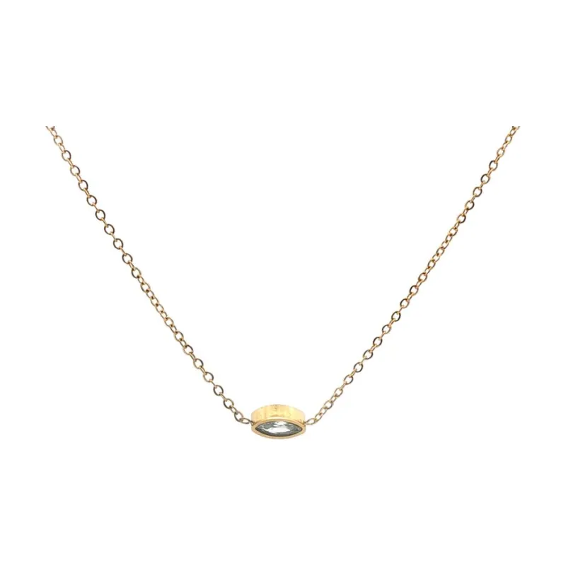 White Stone - Semi Oval Shape