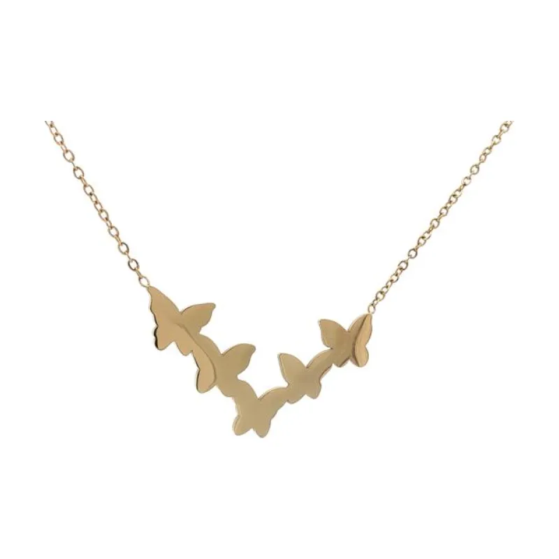 Butterflies V Shape Necklace