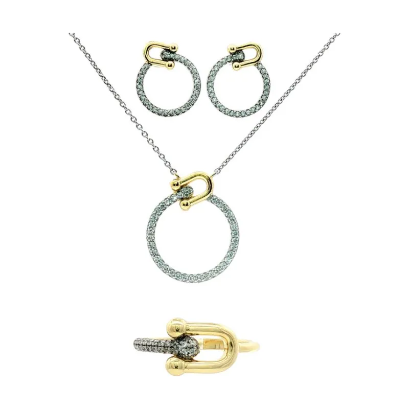 OS Set FS Ring W Golden Buckle Link