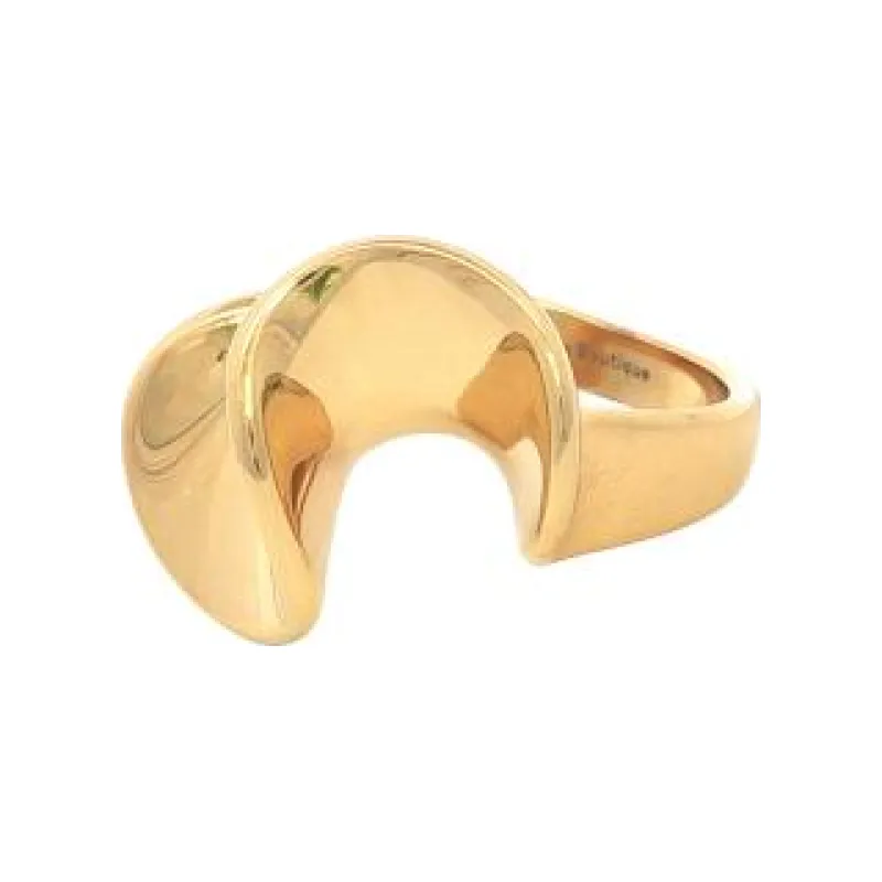 Golden Wave Fold Ring