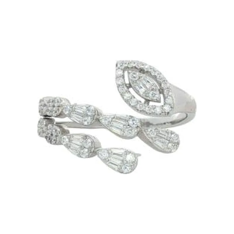 OS Crystal Eye Dual Pear Tail Ring 