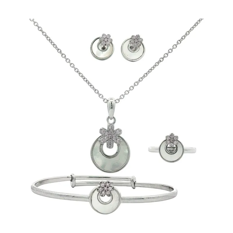 OS Mini Round Pearl With Pink Tiny Flower