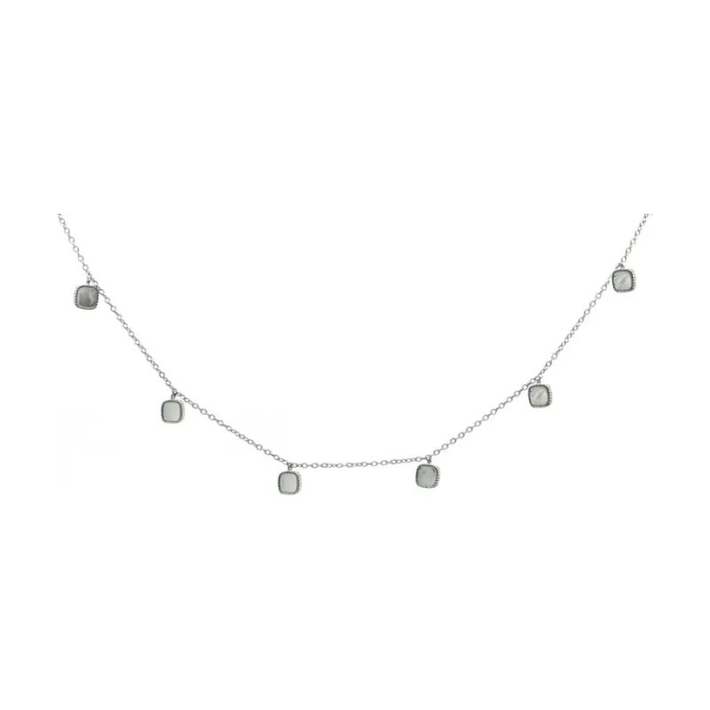 OS - 6 Small Pearl Squares Choker