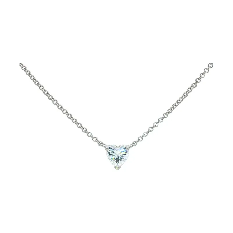 OS Big Diamond Heart Necklace