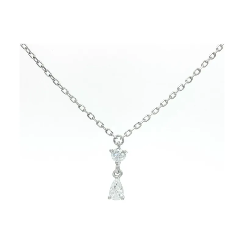 OS Water Drop Crystal Stone Necklace