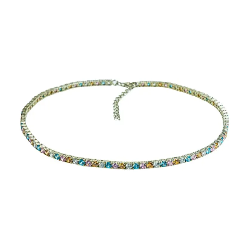 OS - Med Alt Colored Stones Choker 