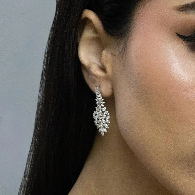 Earring - Crystal Pear Bunch