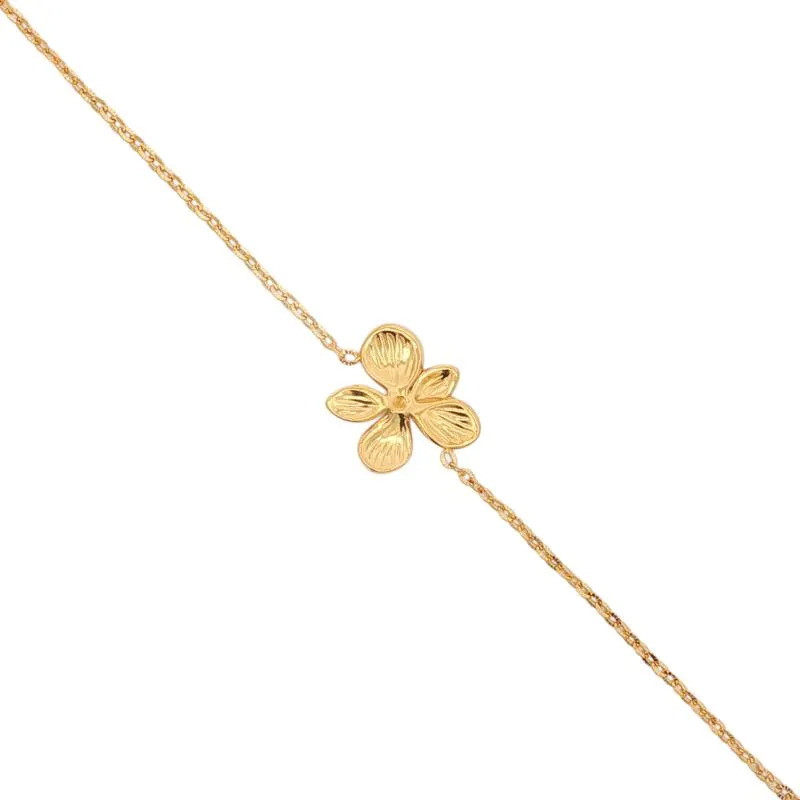 Mini - Orchid bloom charm bracelet