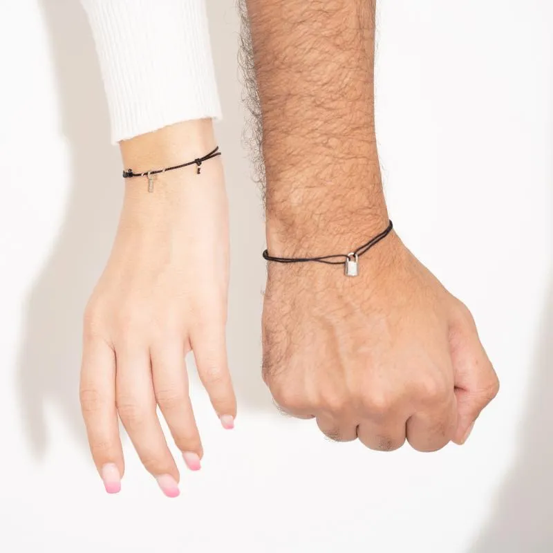 L&V - Lock & Key Couple Threads Bracelet