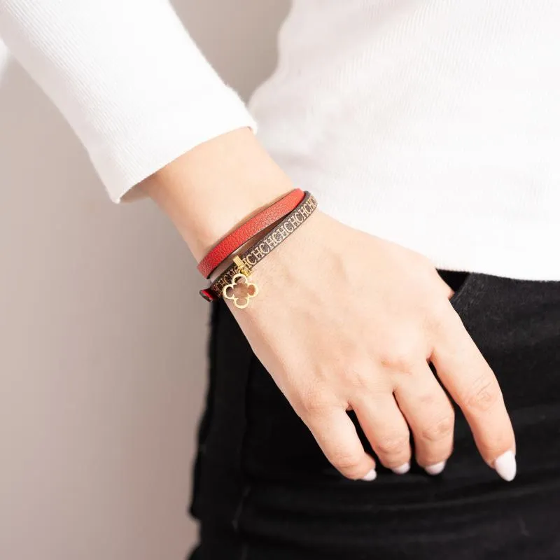 CH - Logo Club Leather Bracelet