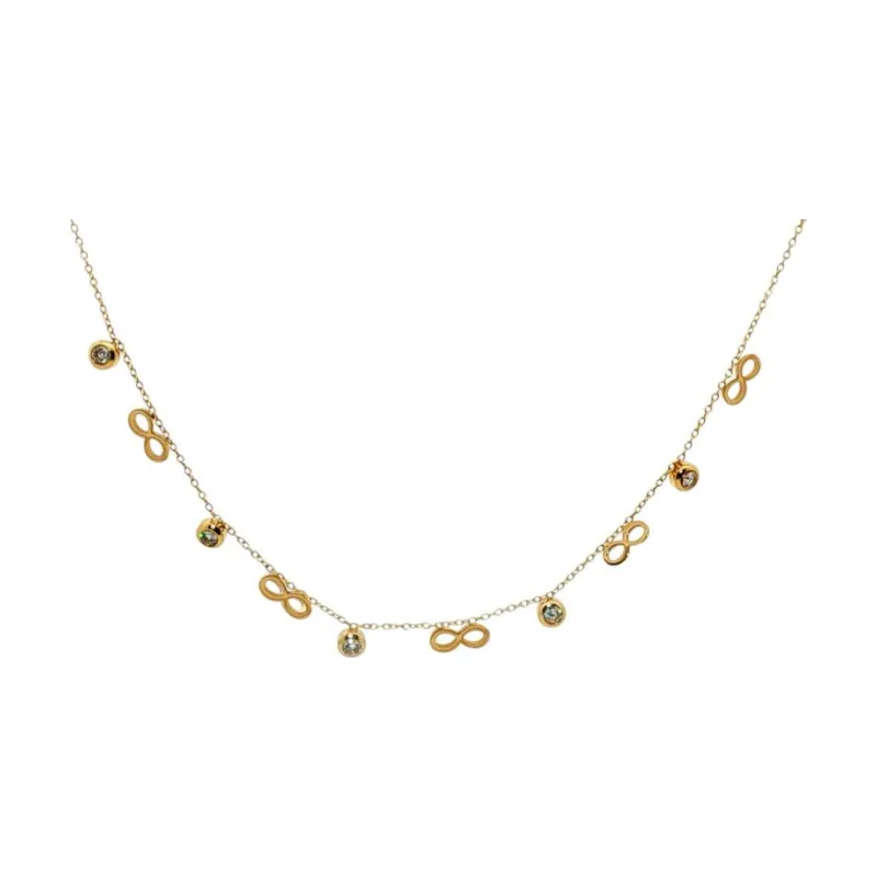 Infinity & Colored Stud Choker
