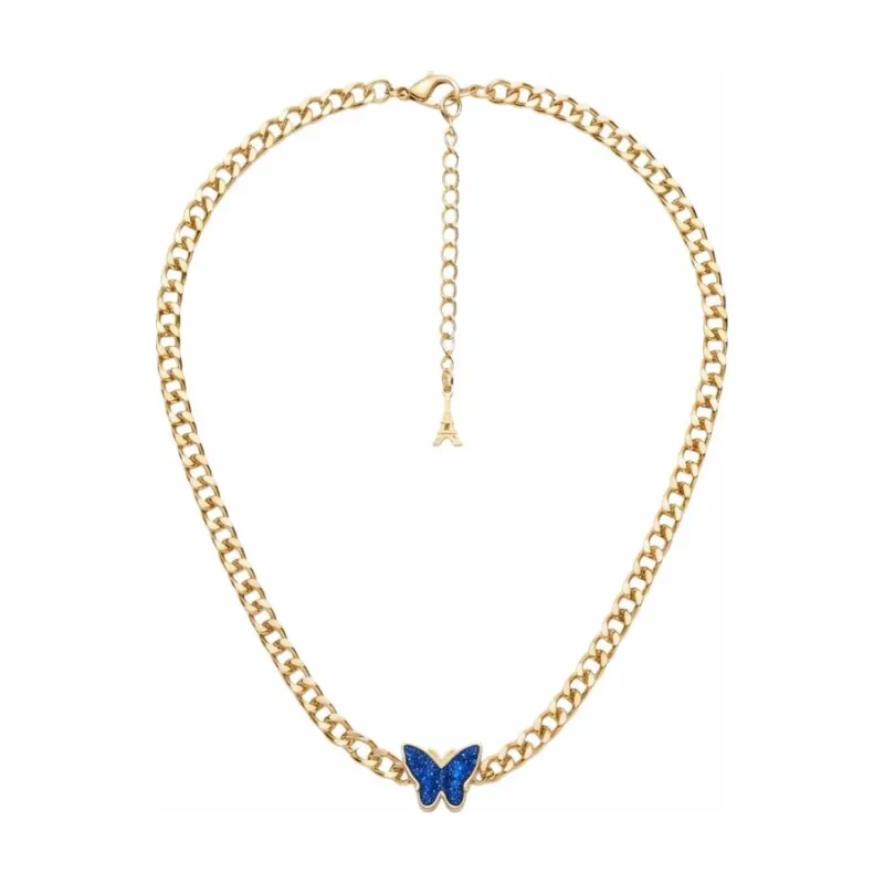 Butterfly w Thick Chain Choker