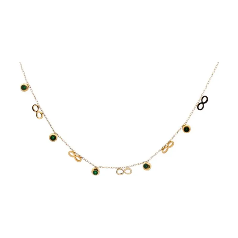 Infinity & Coloured Studs Choker