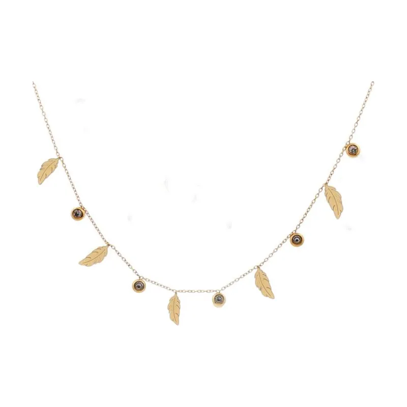 Leaves & Studs Choker