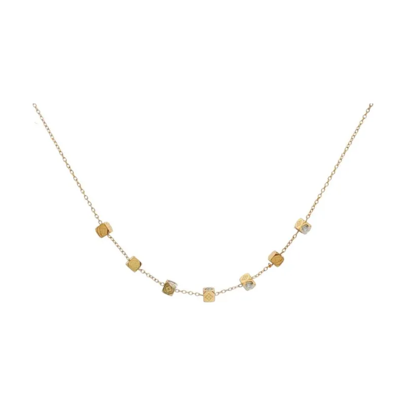 7 Cubes w Studs Choker