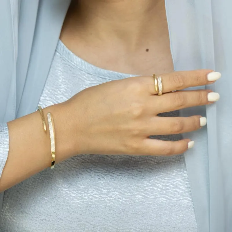 SA Bangle Set - Stone Seeped Celestial Flower