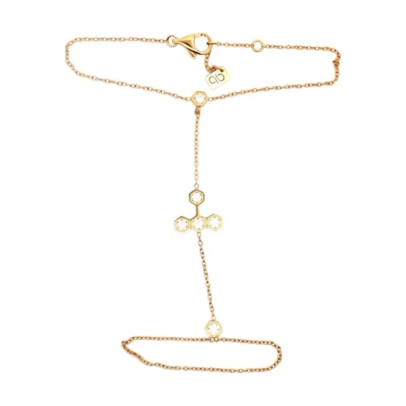 Hexagon Crystal Ring Bracelet (G)