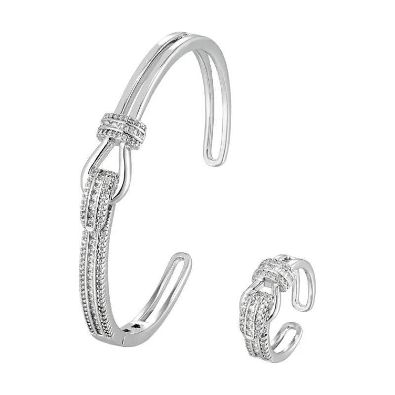 SA Bangle Set - Crystal Belt Buckle (S)