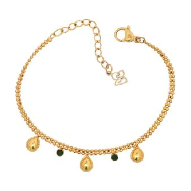 Mini - 3 sm pears & green stone