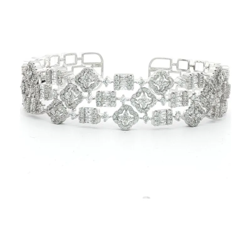 SA Bangle Set - Crystal Clubs & Rectangle (S)