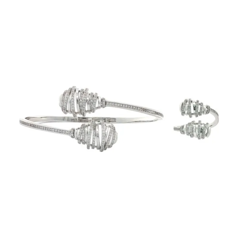 SA Bangle Set - Two Head FS Spiral (S)