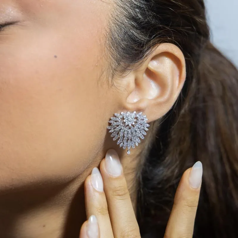 SA Earrings - Flower w Sunburst (S)