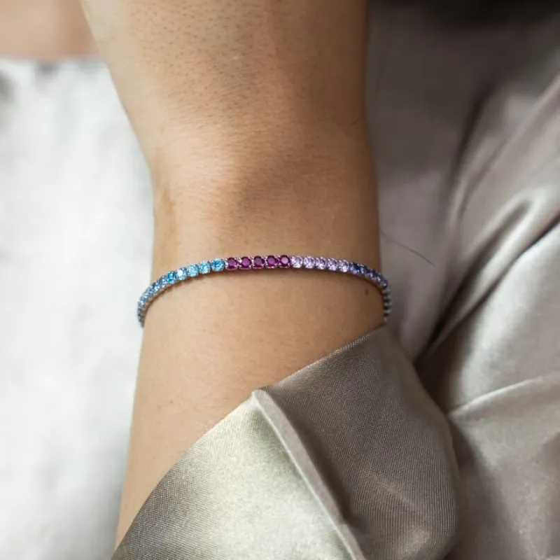 OS Mini - Diff Colored Tennis Bracelet (2.75mm)