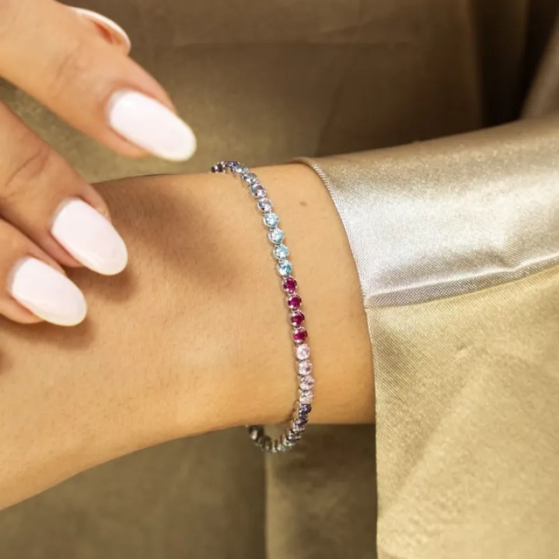 OS Mini - Diff Colored Tennis Bracelet (3mm)